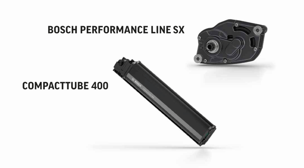 Bosch Performance Line SX und CompactTube 400 E-Bike-Komponenten.