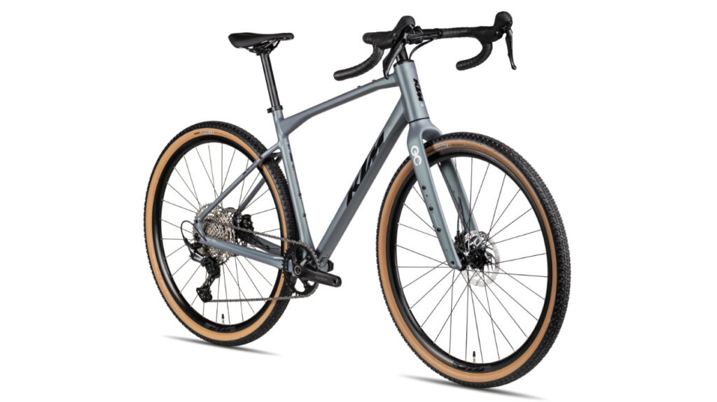 Gesamtansicht KTM Gravelator 15 bright teal matt black silver Gravelbike Modell 2026