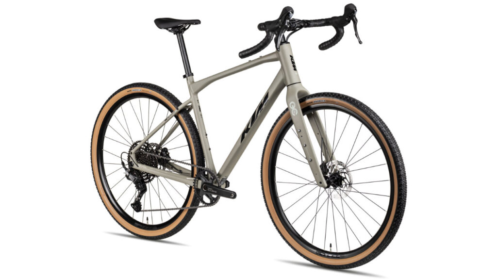 Gesamtansicht KTM Gravelator 25 cargo green matt black Gravelbike Modell 2026