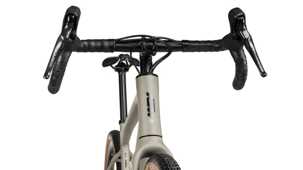 Detailansicht Lenker KTM Gravelator 25 cargo green matt black Gravelbike Modell 2026