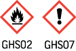 GHS02 Entzündbar, GHS07 Gesundheitsgefahr